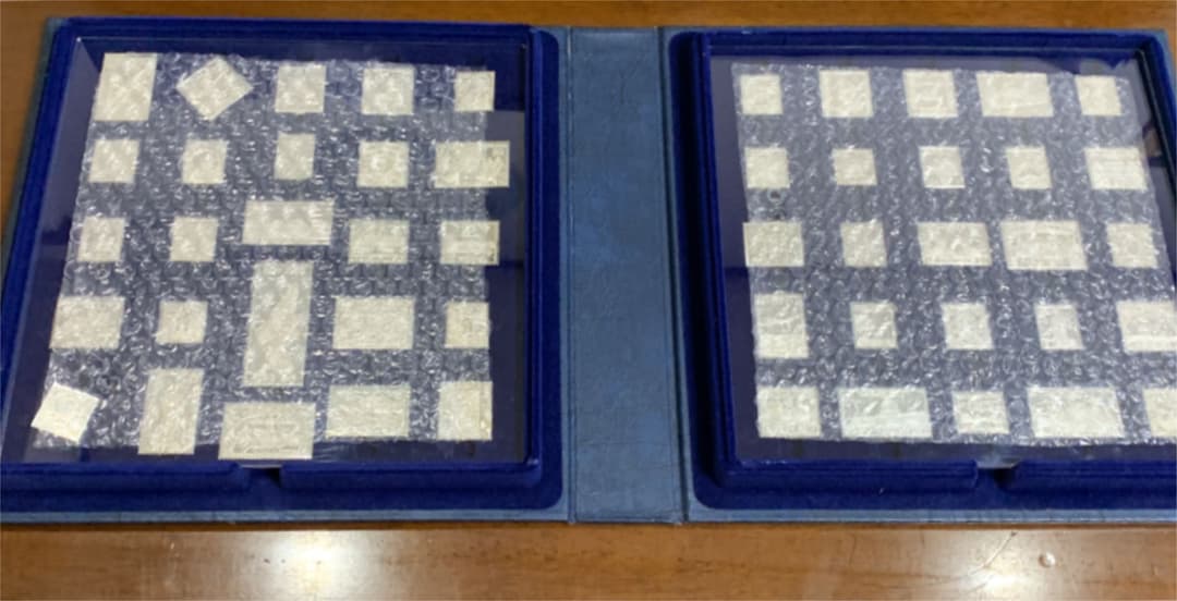 国際郵便局長協会発行 日本の偉大な切手 公式銀製プルーフコレクション