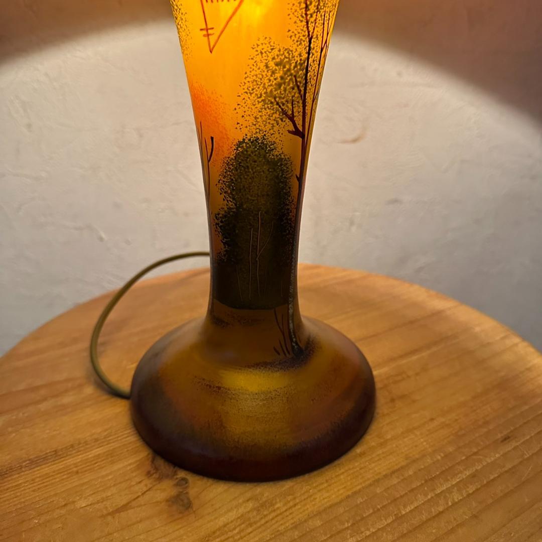 ドームナンシー 吊り卓上照明 アンテルカレール 被せガラス 高さ40cm