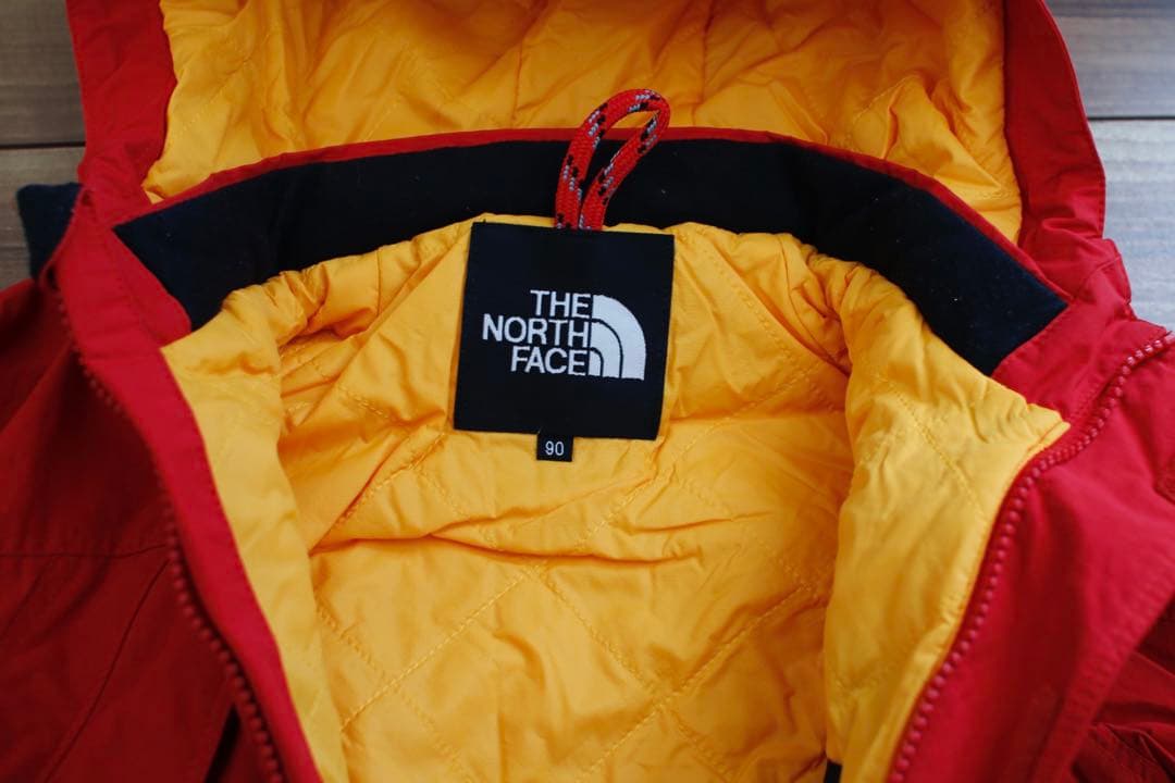 美品 ノースフェイス スキーウェア キッズ 90cm 赤 ジャンプスーツ ツナギ