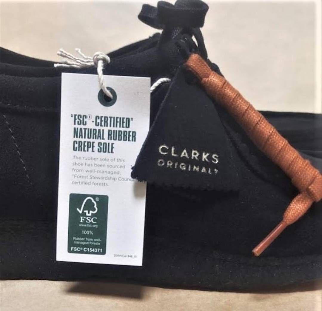 Clarks ブラック Wallabee 25.5cm クラークス ワラビー 黒