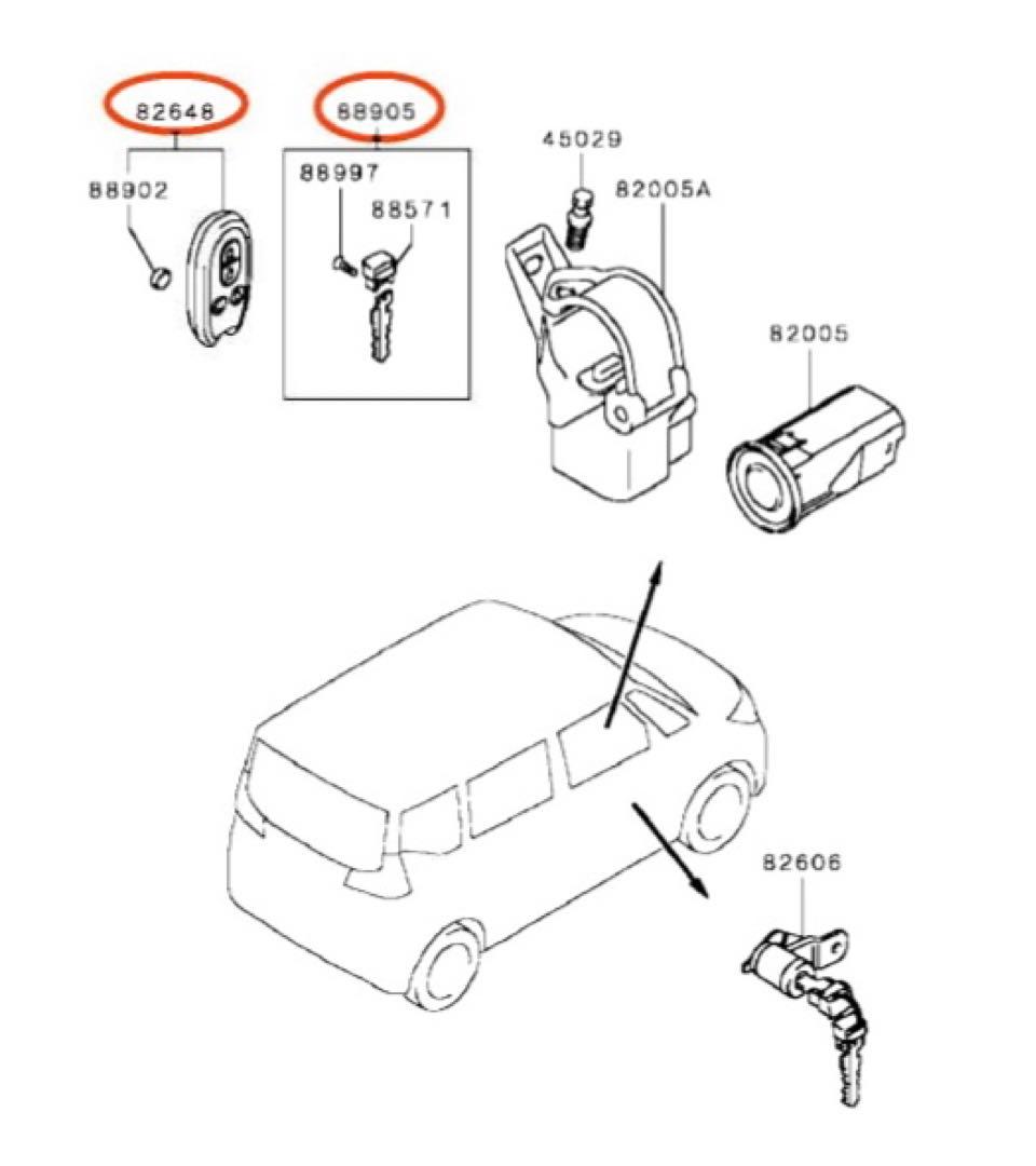 三菱　新品未登録　スマートキー　キーレス　デリカＤ２等