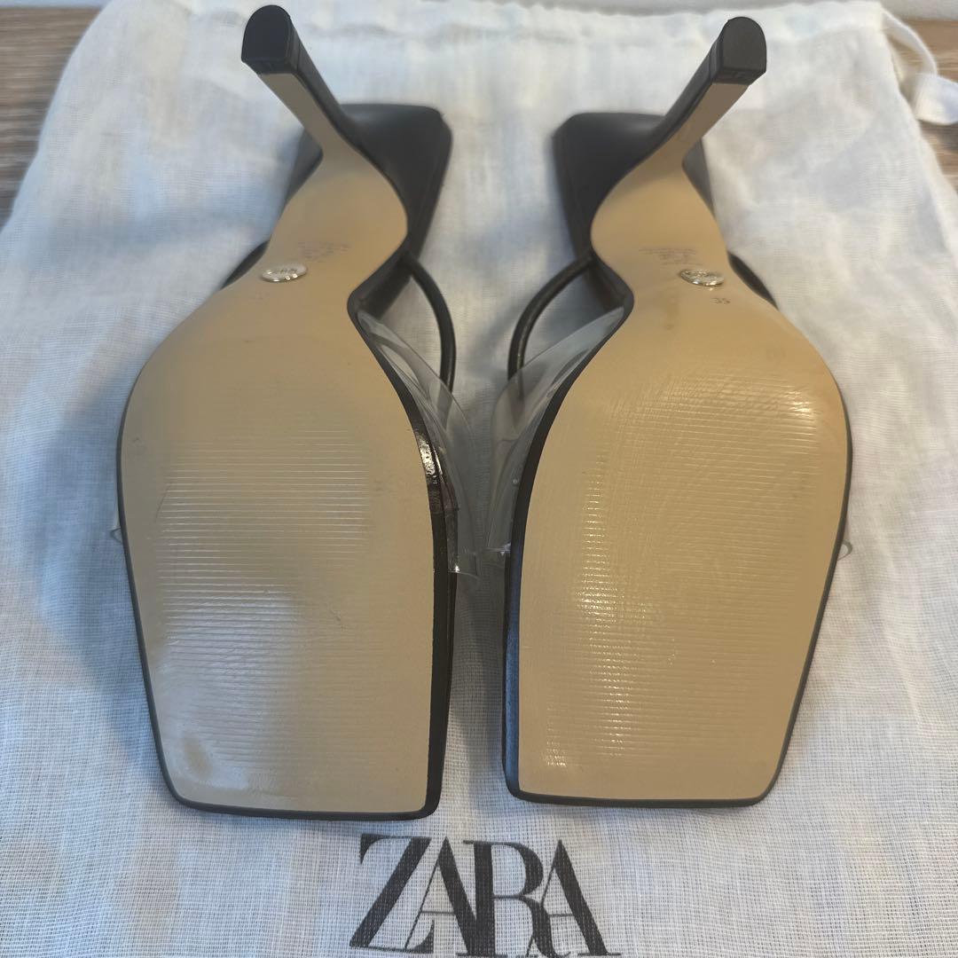 ZARA ブラック ミュール 35サイズ