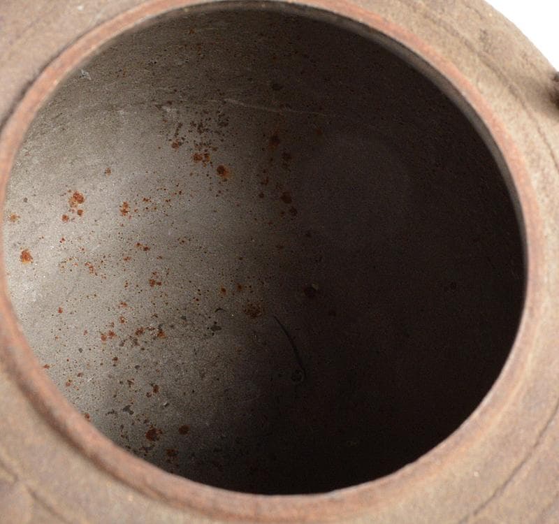 煎茶道具　釜師　菊池政豊作　万代屋釜　鉄瓶　共箱　D R4503C