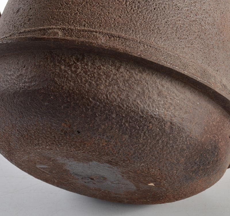 煎茶道具　釜師　菊池政豊作　万代屋釜　鉄瓶　共箱　D R4503C