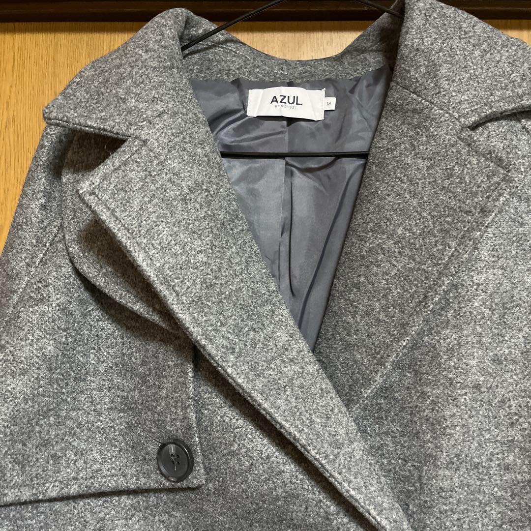 美品 深喜毛織 カシミヤ100 チェスターコース ブラック Sサイズ