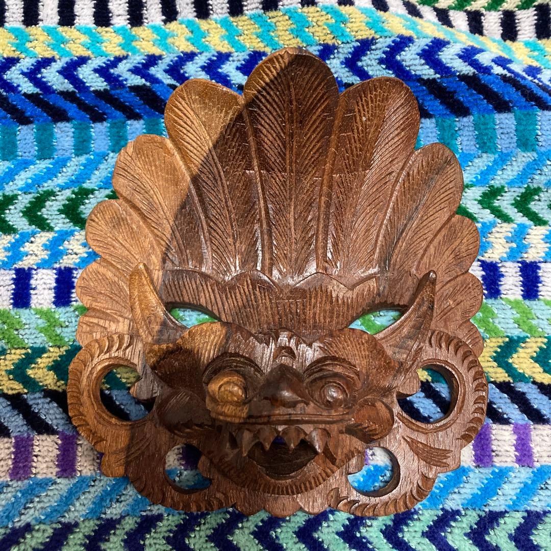 木彫り インドネシア 魔除け - メルカリ