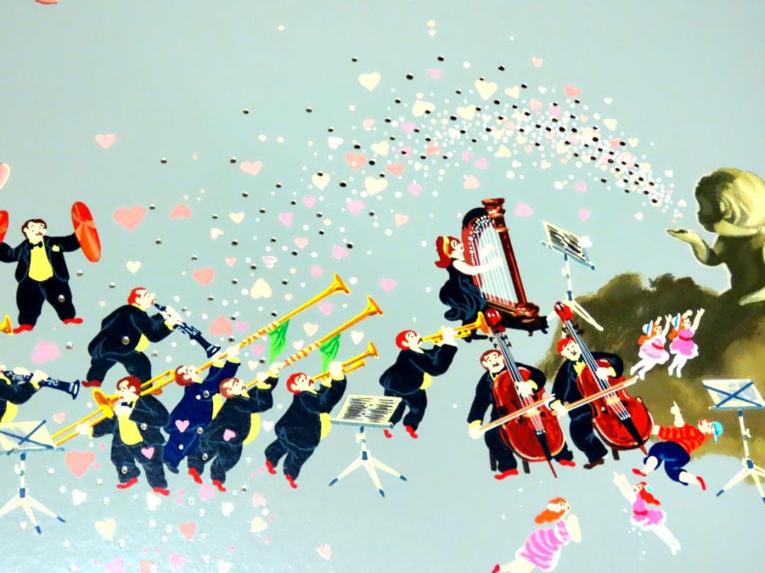 ヒロ・ヤマガタ】 パリスオーケストラ シルクスクリーン 山形博導 額装