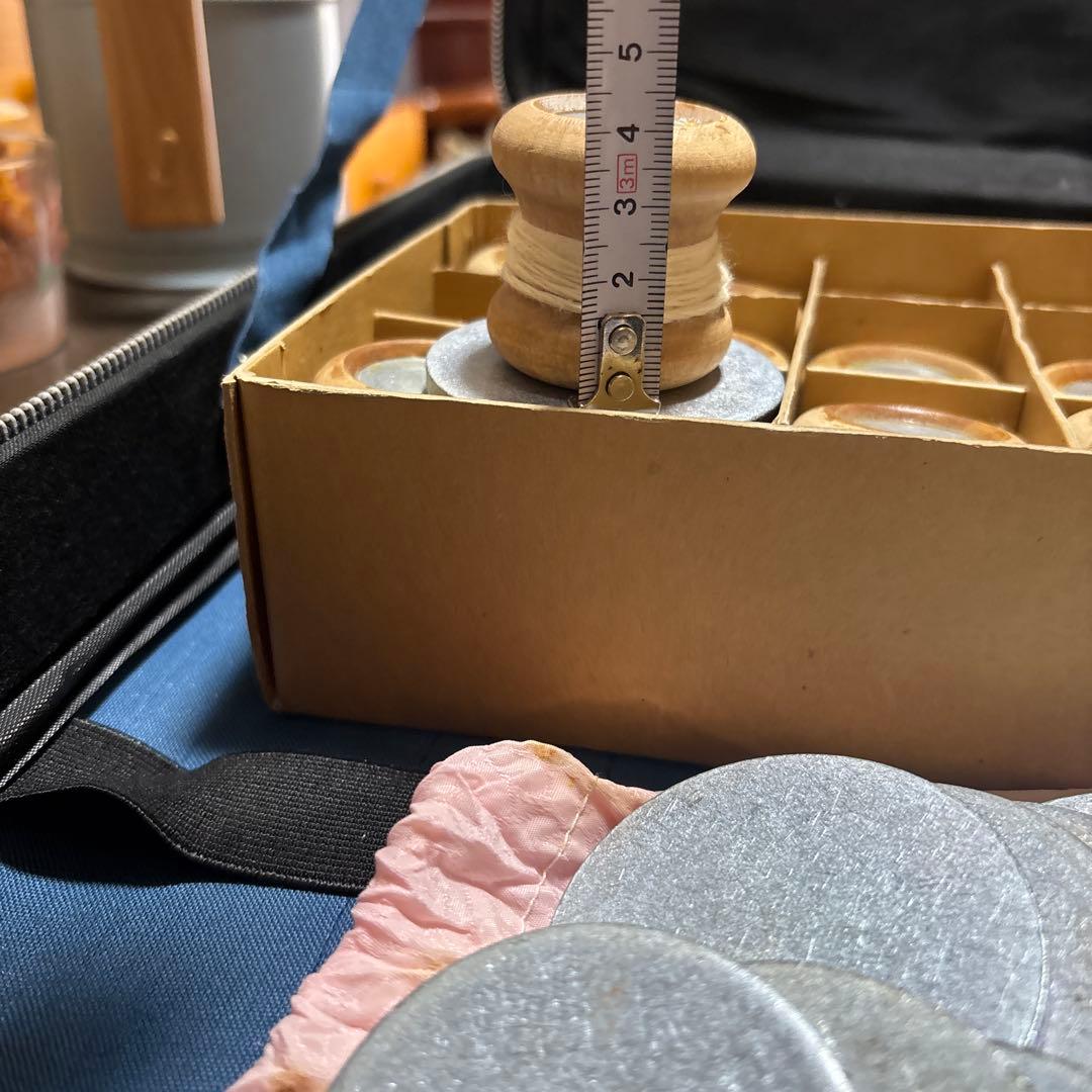 組紐　丸台　長沼静　重り付き（中心重り12個 組玉16個）収納バッグ