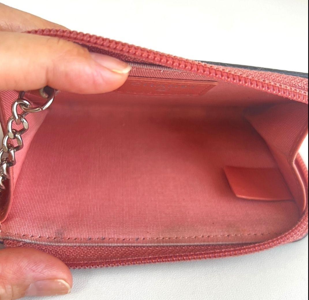 CHANEL　ケース　キーチェーン付き　黒ブラック