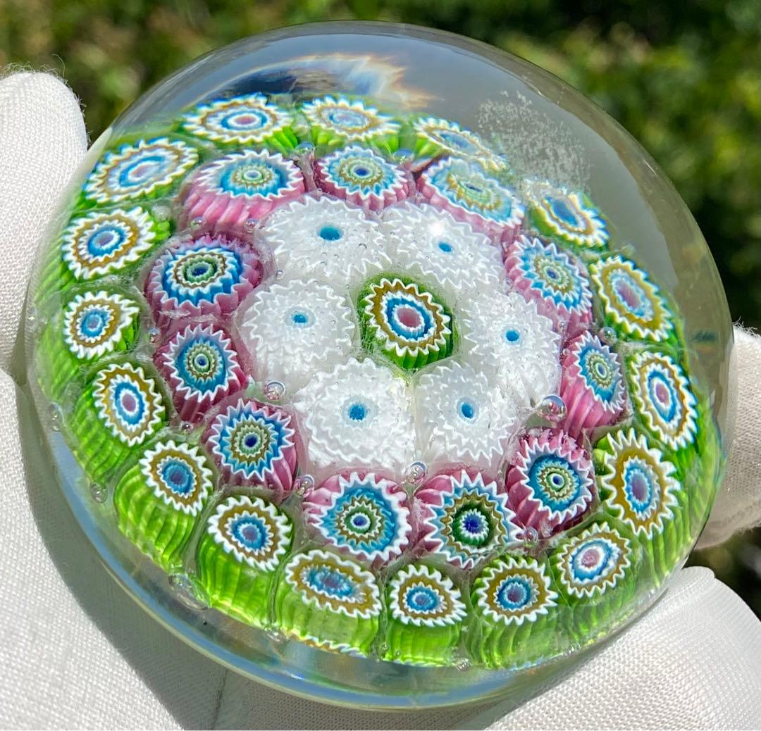 ⚛️ベネチアングラス ムラノ⚛️ 直径7㎝❣️ガラスペーパーウェイト