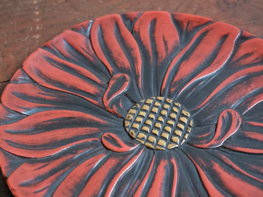 19日まで掲載」鎌倉彫 千菓子器 漆工芸 お盆 台 箱付 Q1684 - メルカリ