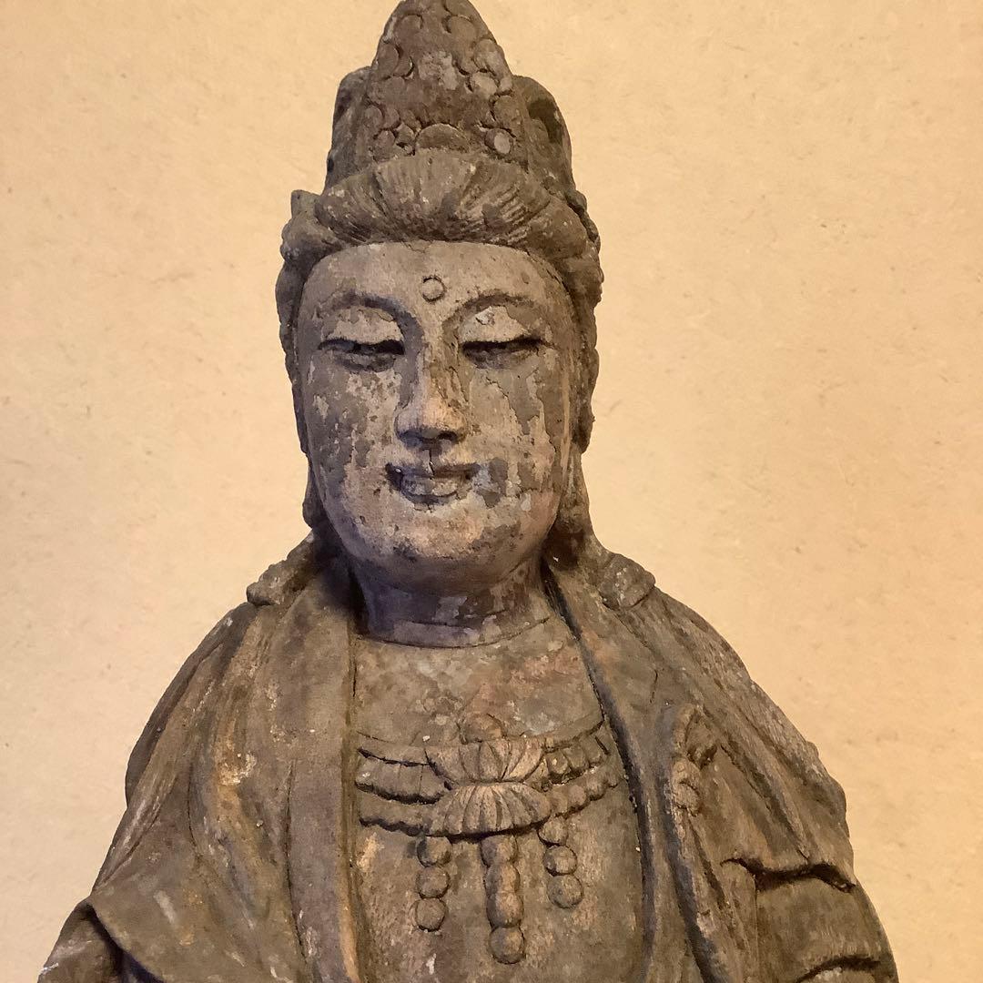 中国14世紀・明代「水瓶観音立像」観音経・六観音・三十三観音・功徳