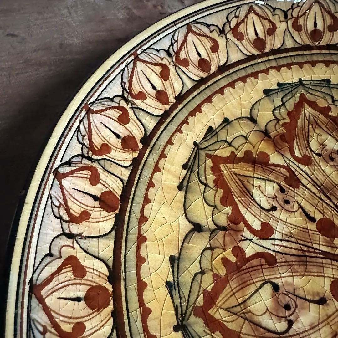 希少ソビエト陶器アラベスク模様大皿ロシア焼き物工芸品陶磁器D