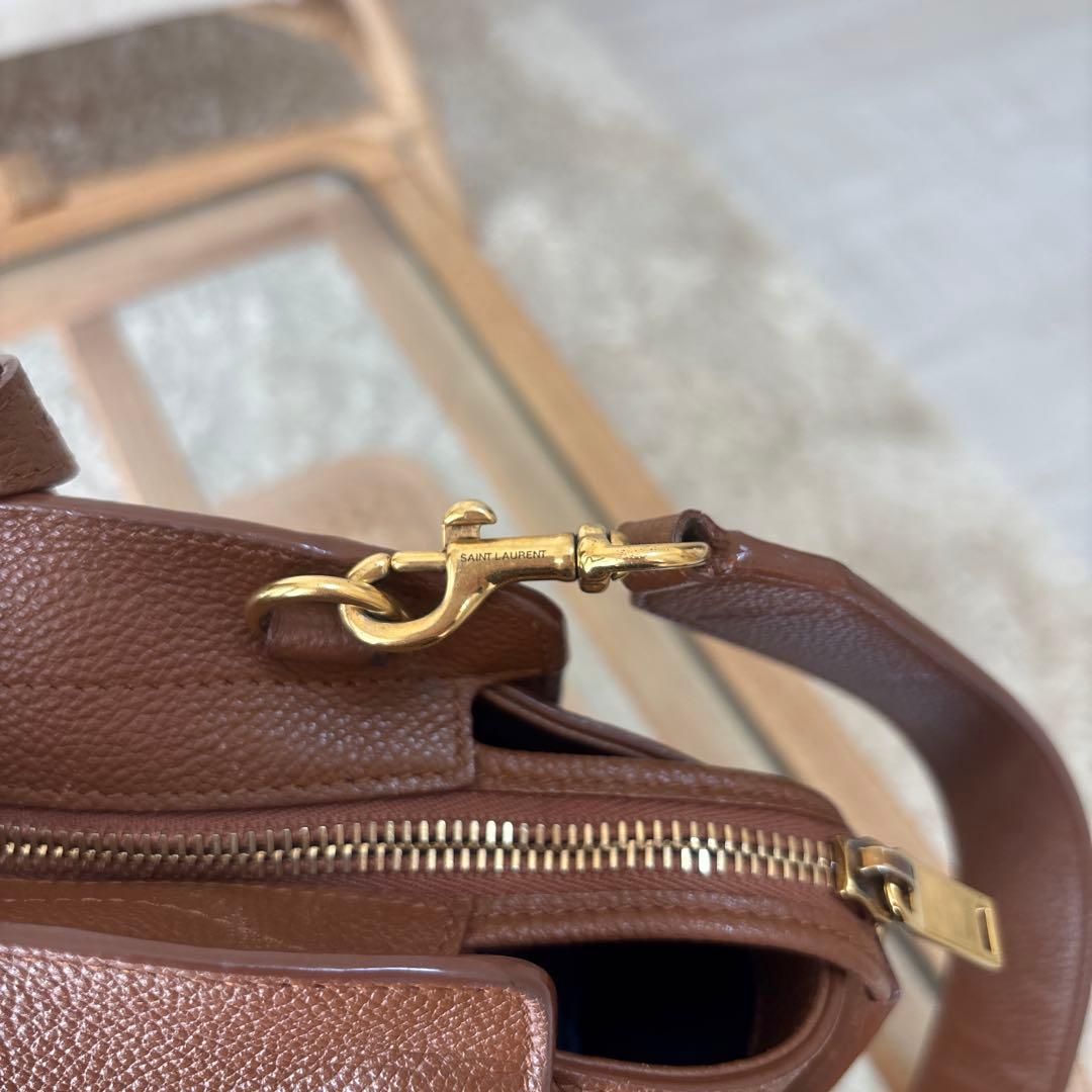 SAINT LAURENTサンローラン　ダウンタウン　ベイビー　ブラウンレザー