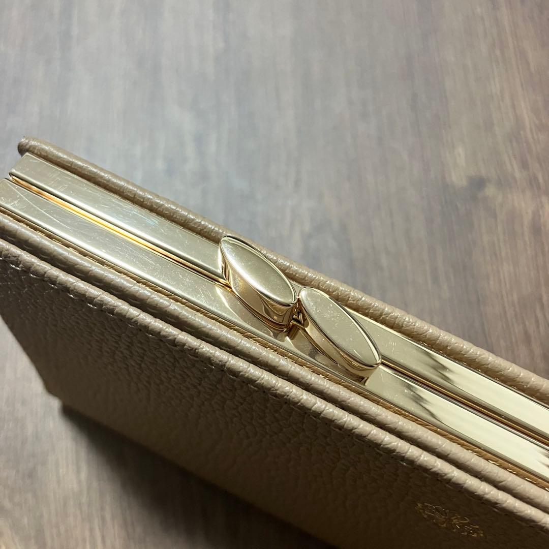 新品未使用】皇居 財布 二つ折り がま口 カフェオレ モカ ブラウン