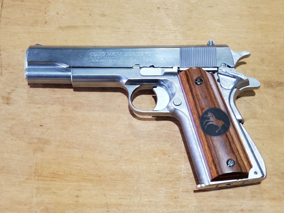 マルシン コルトガバメント MAXY ウッドグリップ 社外パーツ付！