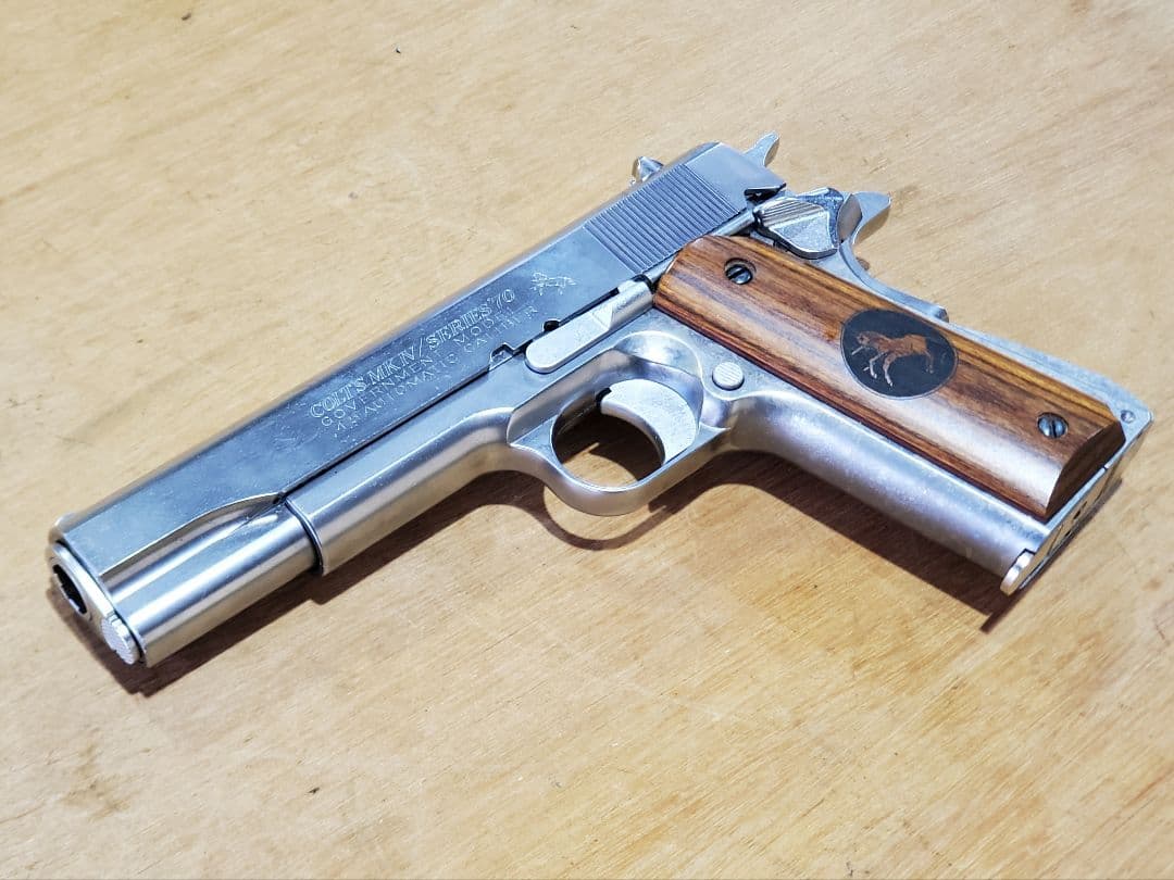 マルシン コルトガバメント MAXY ウッドグリップ 社外パーツ付！