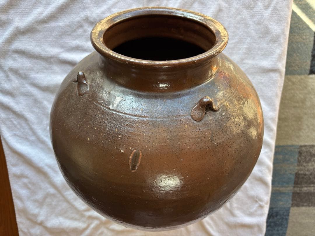 備前焼　三耳壷　古美術　花器 置き飾り