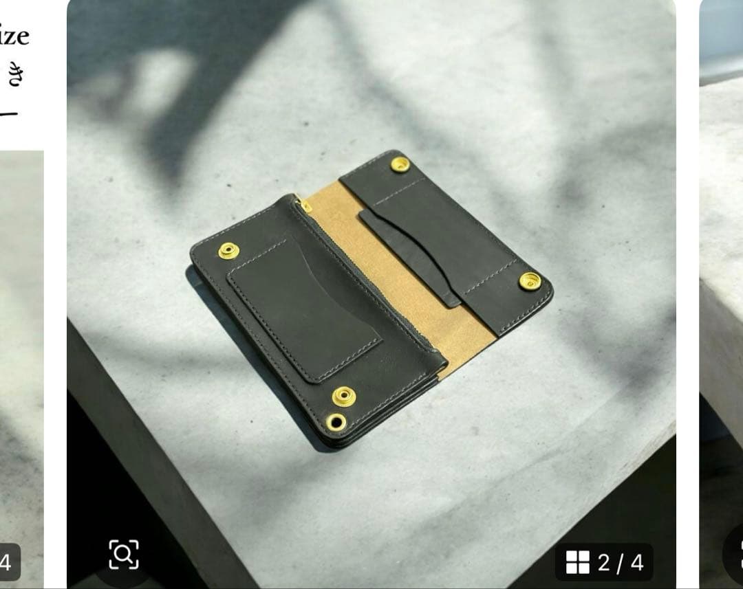 【本日で終了】トラッカーウォレット (オプション付)革:ホースバット