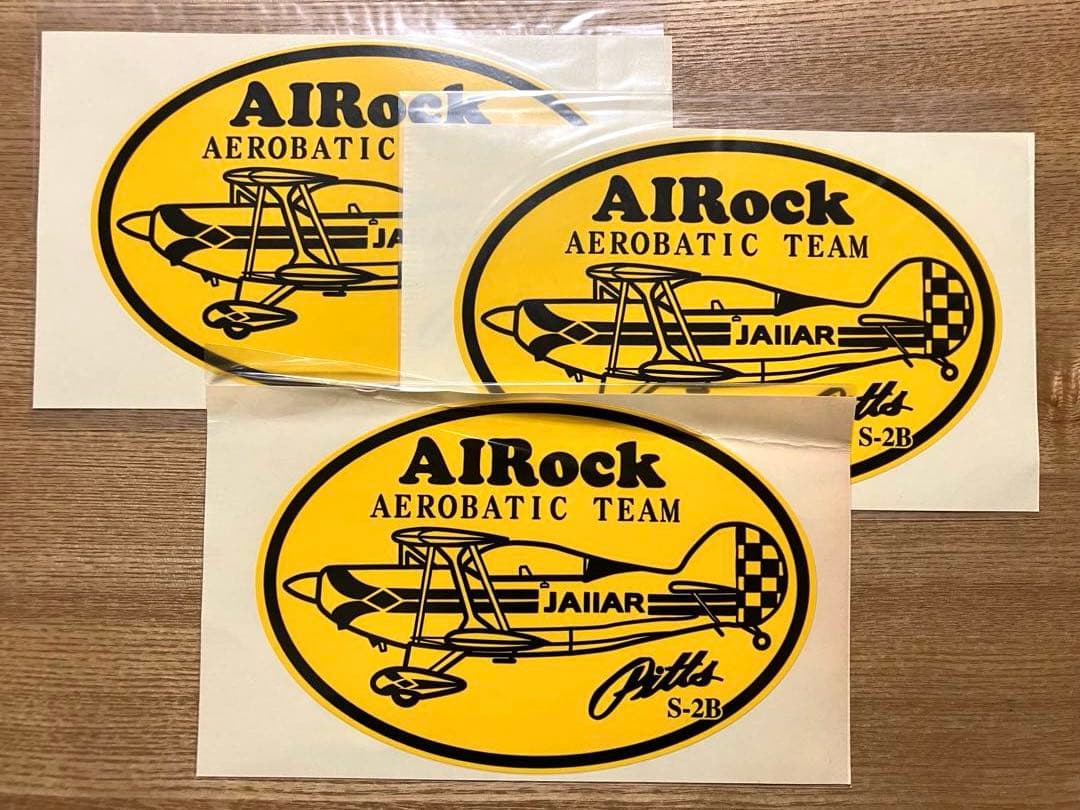 110 曲技飛行チーム AIROCK ステッカー ロック岩崎 3枚 110 曲技飛行