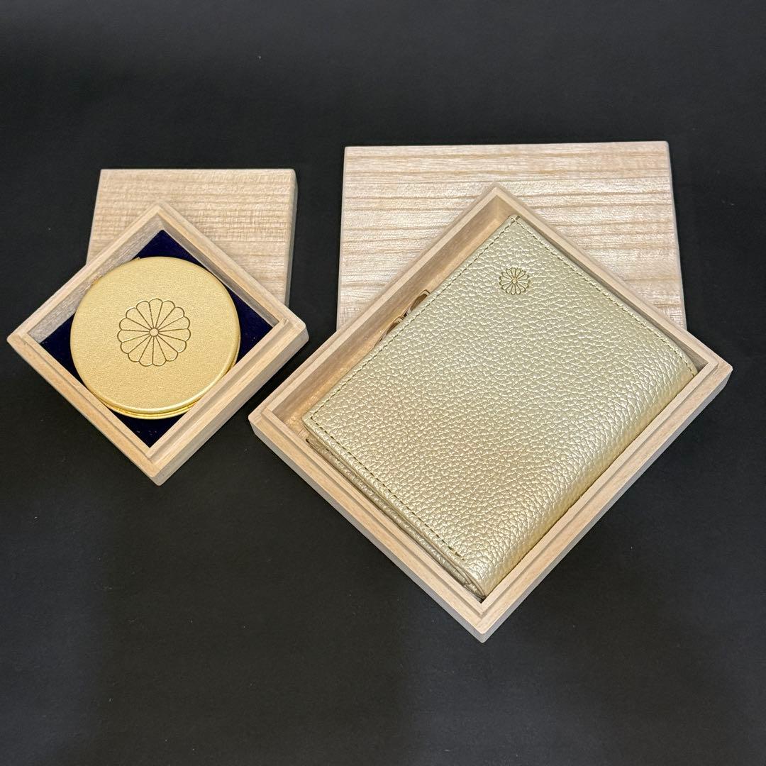 皇居 がま口財布コンパクトミラー2点セット　　「24時間以内発送」