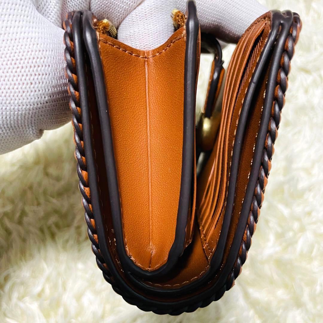 極美品 coach ミディアム ウォレット タビー ブレイド L字ファスナー