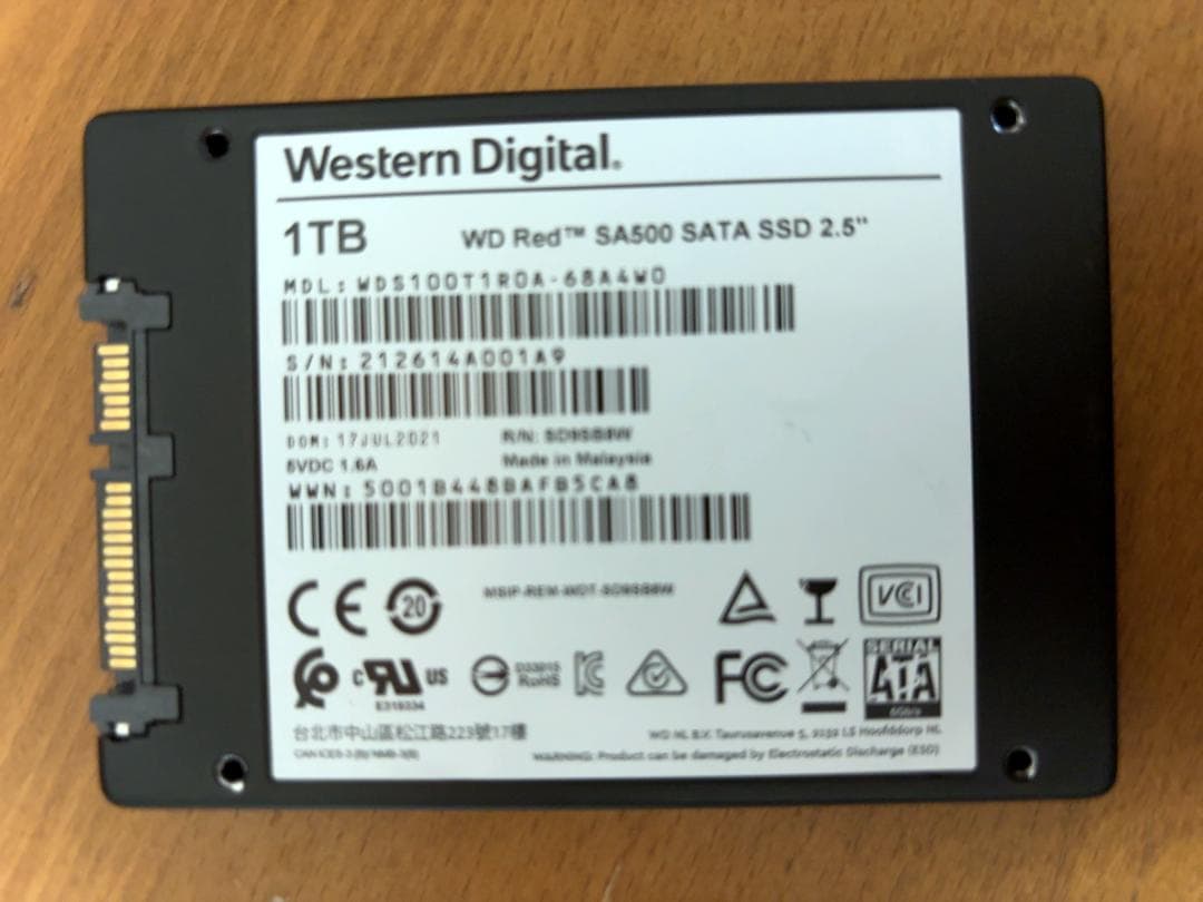 中古】WD RED SA500 1TB SATA NASおすすめ 国内正規品