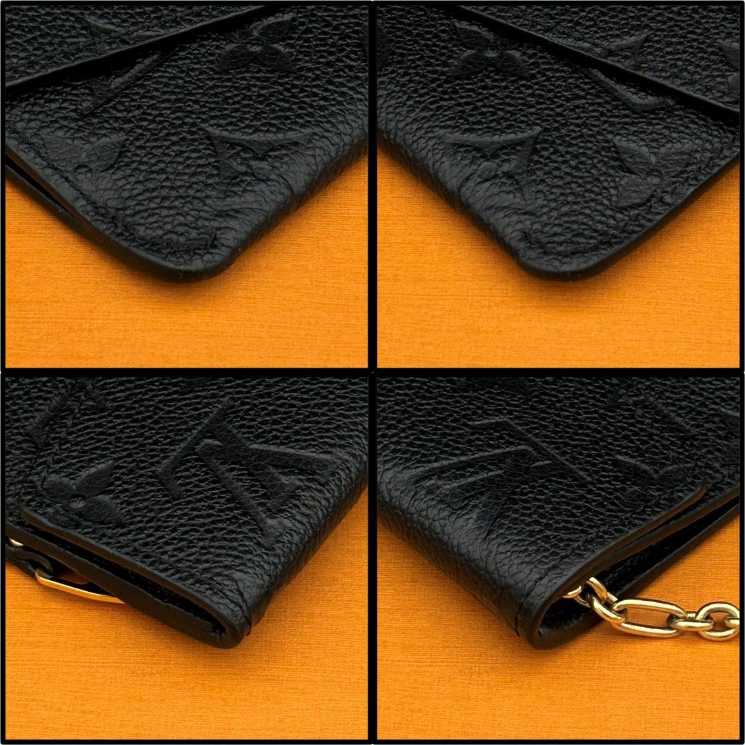 ルイヴィトン モノグラム ケース ポシェットクレ アンプラント 黒 正規品