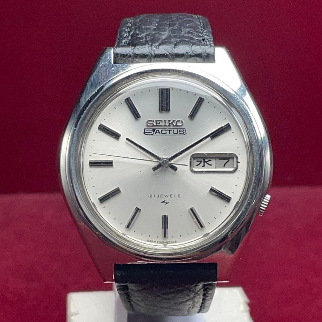 1979年製 SEIKO 5 ACTUS 自動巻 日本製 シルバー文字盤