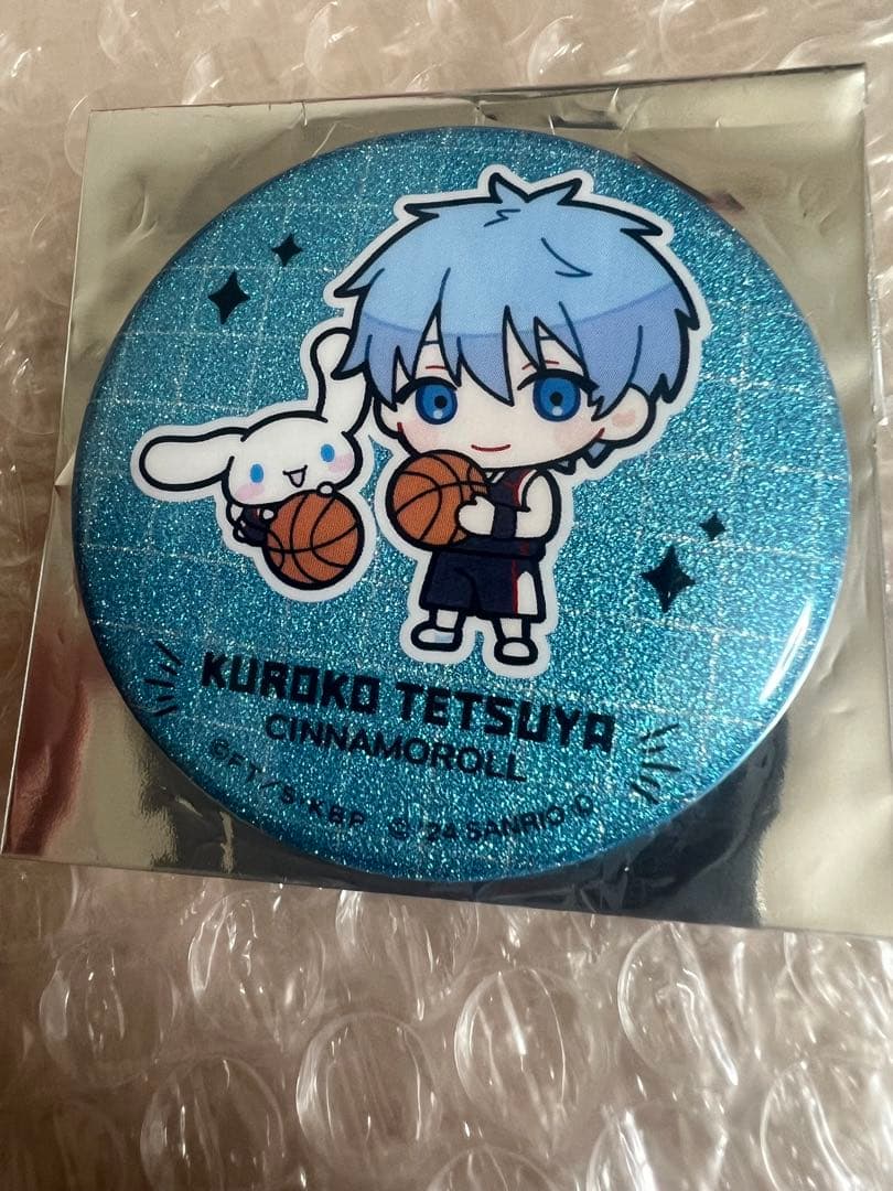 黒子のバスケ　サンリオ　黒子テツヤ　グリッター　缶バッジ