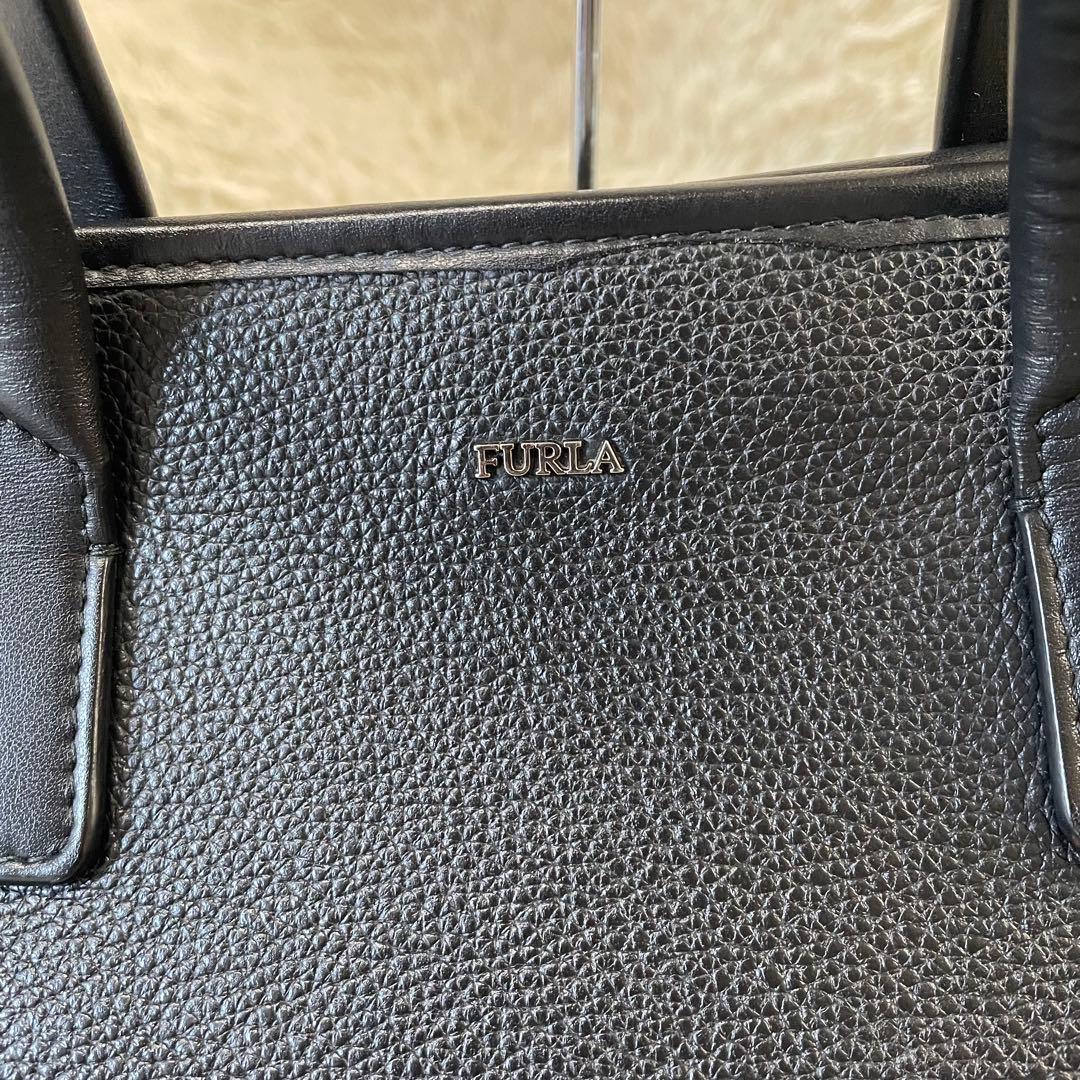 フルラ 手提げバッグ ビジネスバック ブラック シボ革 FURLA A4