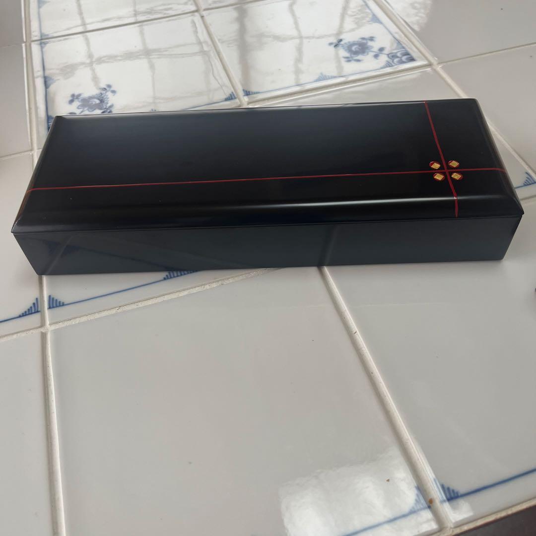 秀衡塗 ひでひらぬり　漆器文箱 箸箱　未使用　自宅保管品