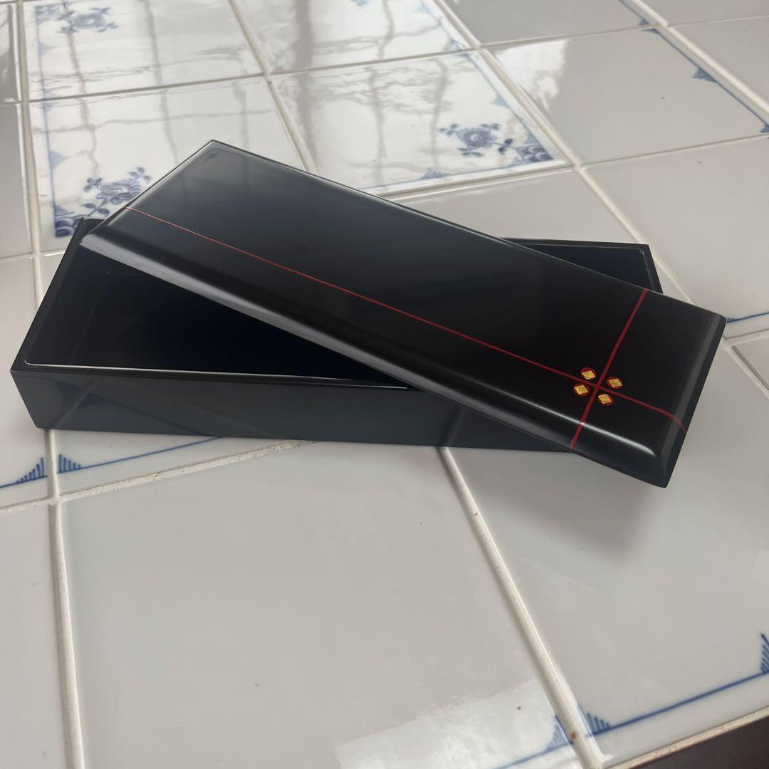 秀衡塗 ひでひらぬり　漆器文箱 箸箱　未使用　自宅保管品