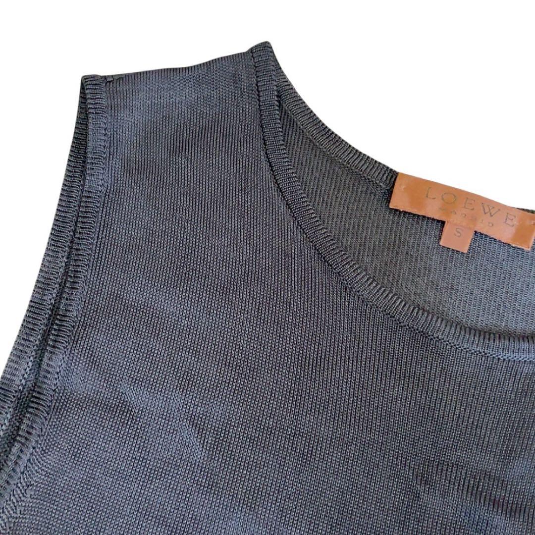 有能女子必須✨【LOEWE】ロエベ　シースルータンクトップビスコースブラックS