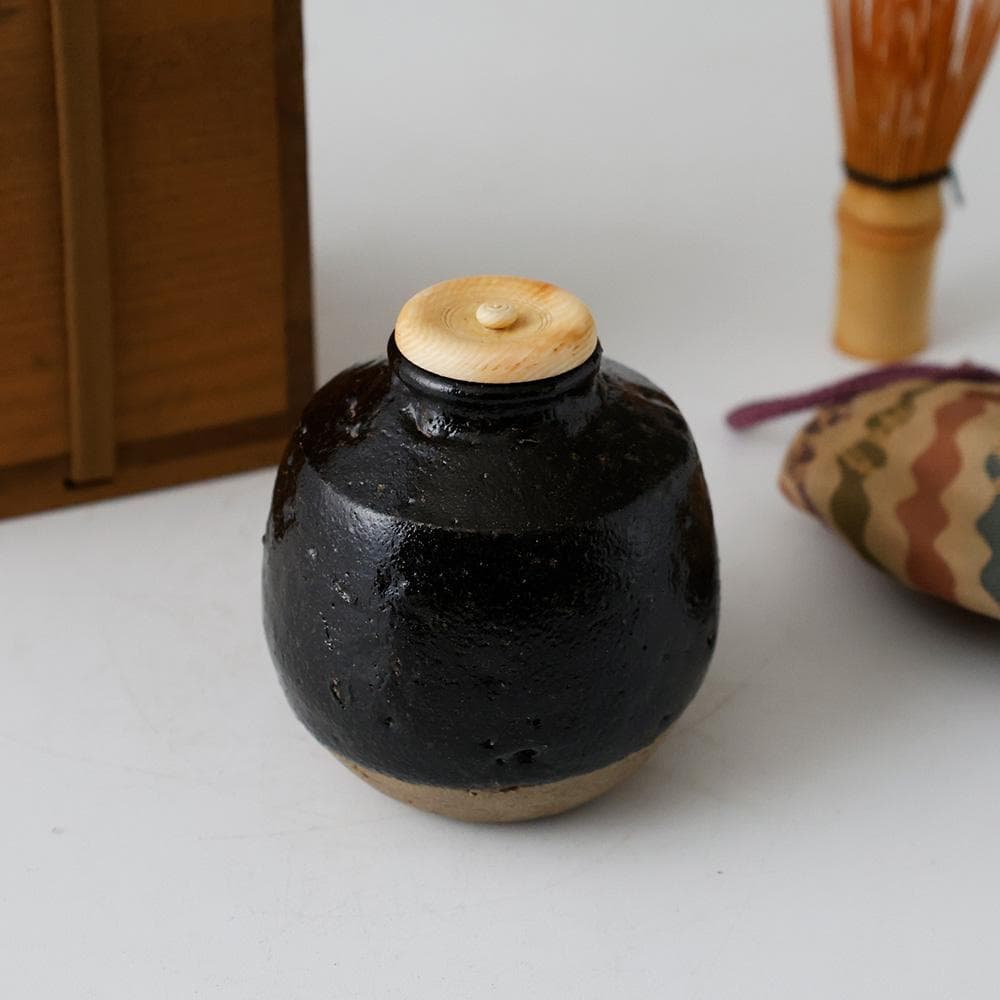 十二代楽吉左衛門 弘入造 黒楽茶入 仕覆付 共箱 茶道具 - メルカリ