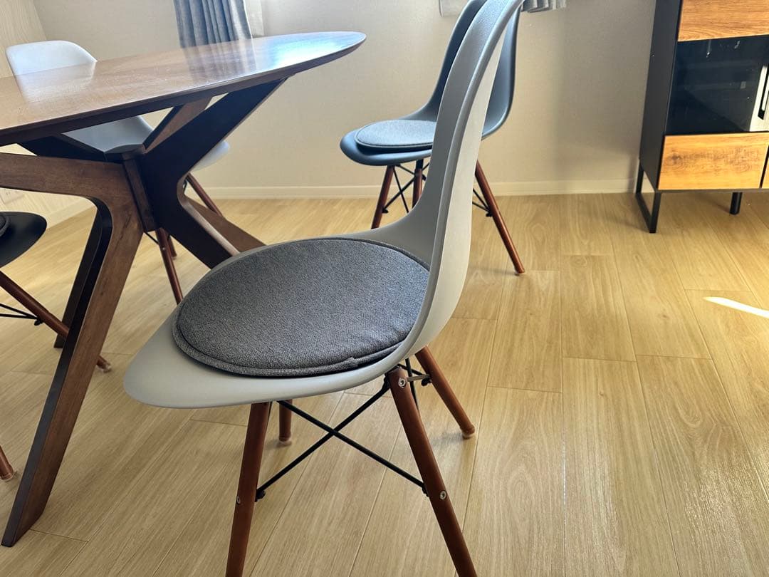 楕円形 木製ダイニングテーブルセット