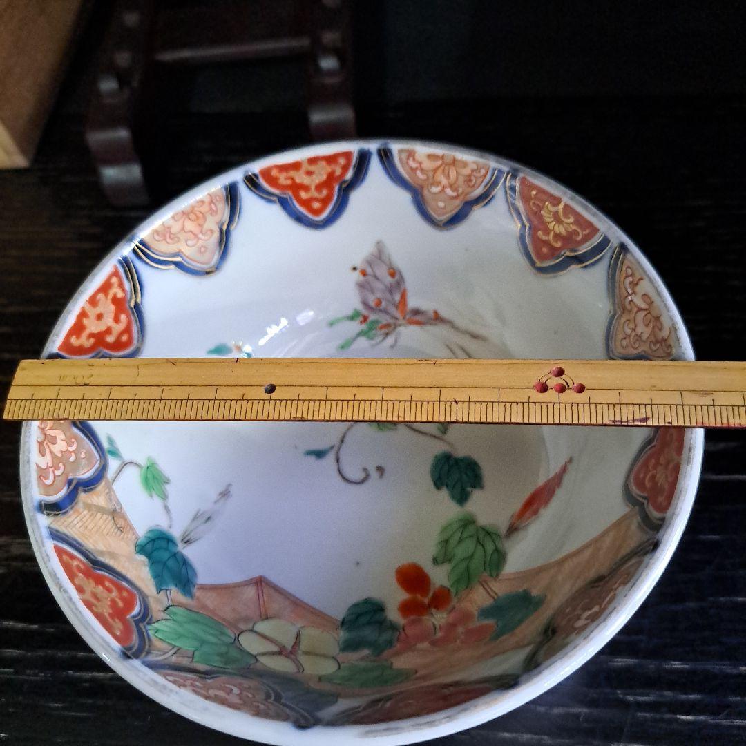 十四代　柿右衛門　赤絵金彩　鉢　極上　朝顔図　角渦福