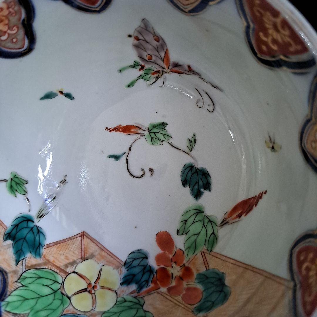 十四代　柿右衛門　赤絵金彩　鉢　極上　朝顔図　角渦福