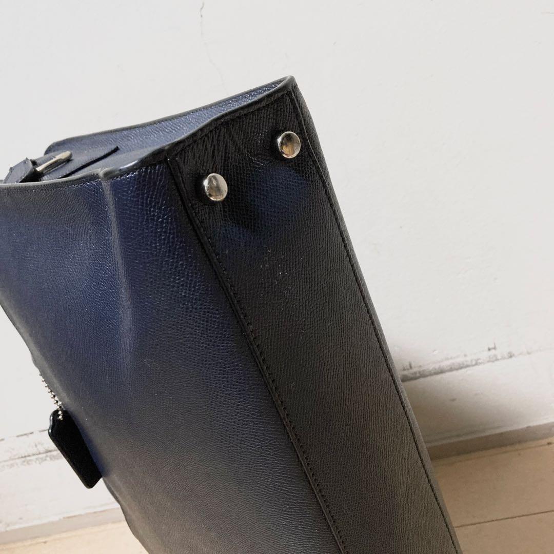 上美品 COACH コーチ レザー メンズ ビジネスバッグ ブリーフケース