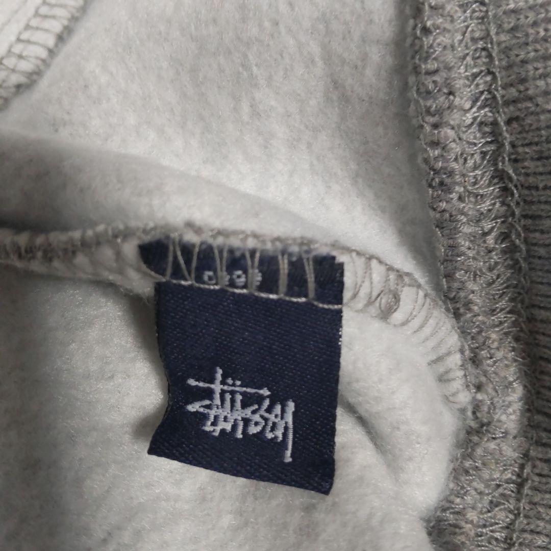 Stussy グレー ジップアップパーカー M