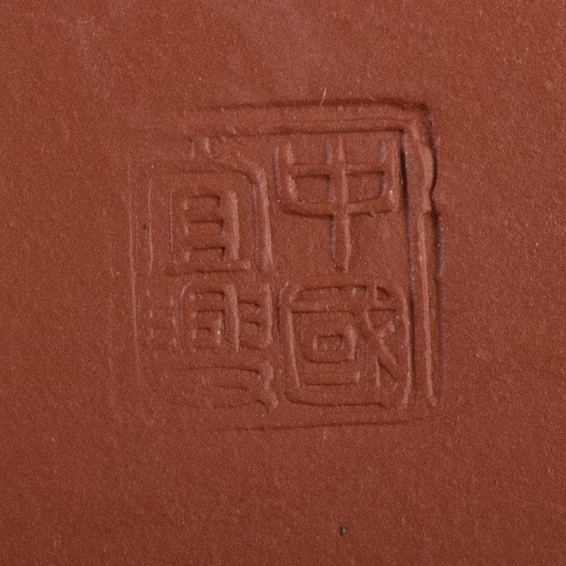 中国　中国宣興銘　紫砂　朱泥　急須　茶壷　一對　V　R8965