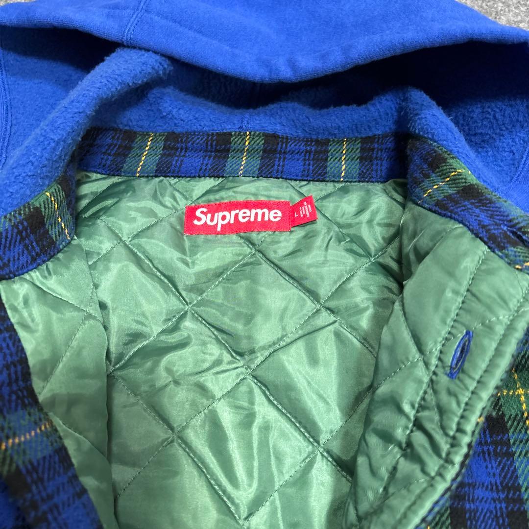 ジャケット・アウター 23AW Supreme Tartan Flannel Hooded Shirt