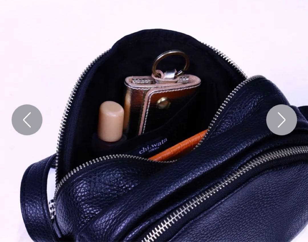 【美品】chi.wataレザー黒 ショルダー