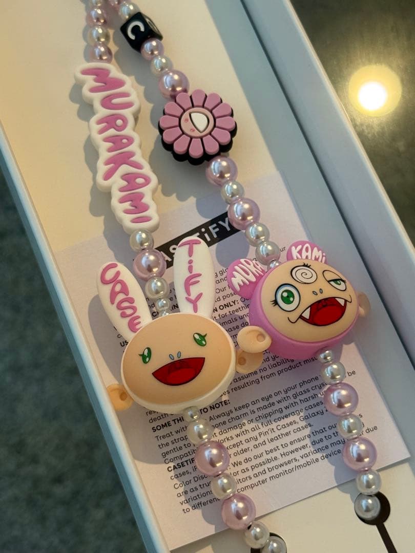 新品 CASETiFY×村上隆 KAIKAI KIKI パールスマホストラップ
