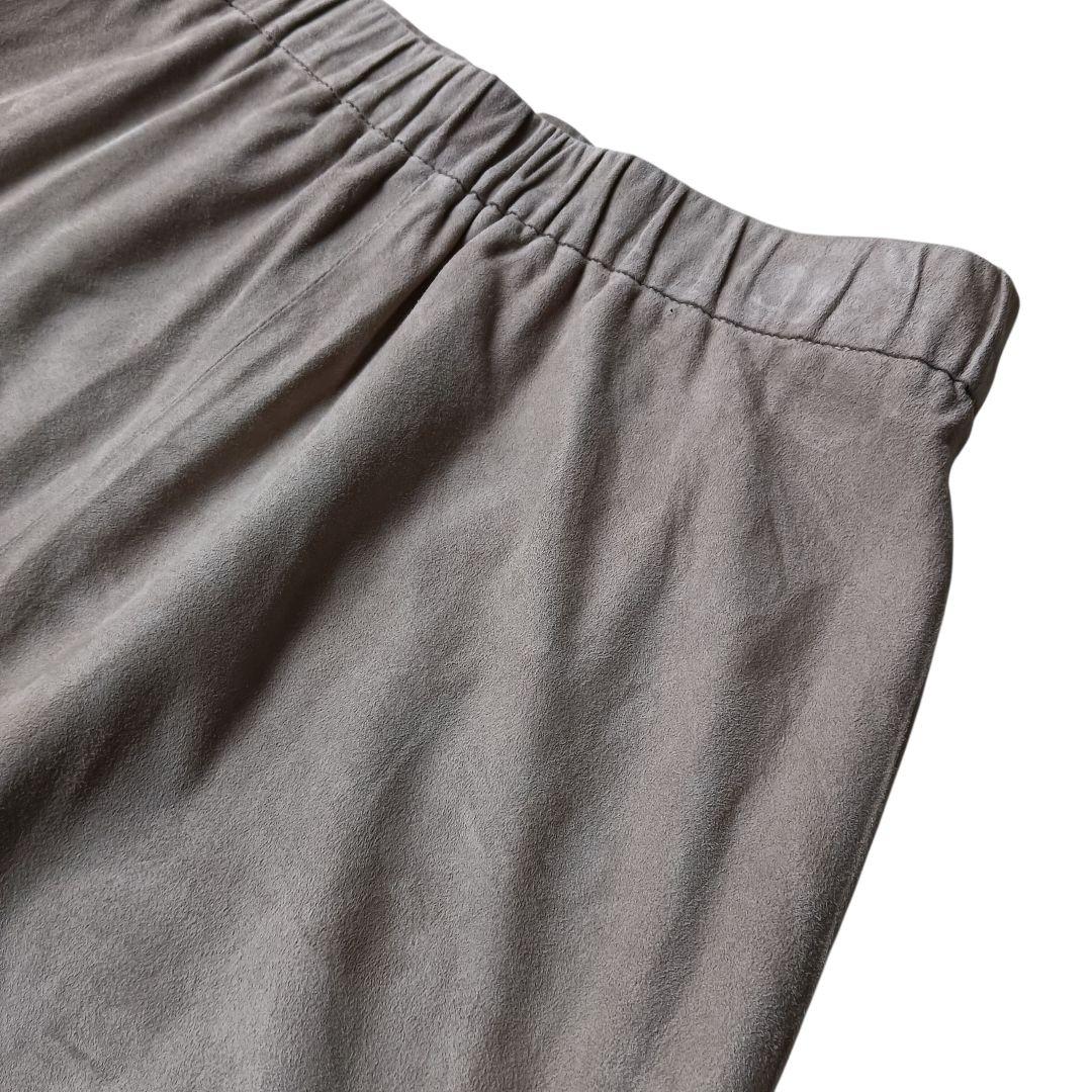 【ブルネロクチネリ】スウェードスカート 本皮 ベージュ