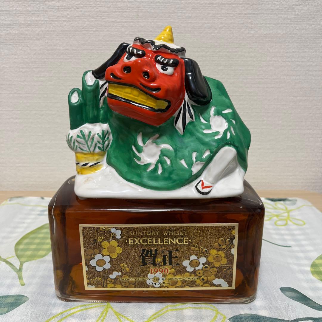 サントリーウイスキー エクセレンス 1990年 賀正 陶器ボトルの通販はau