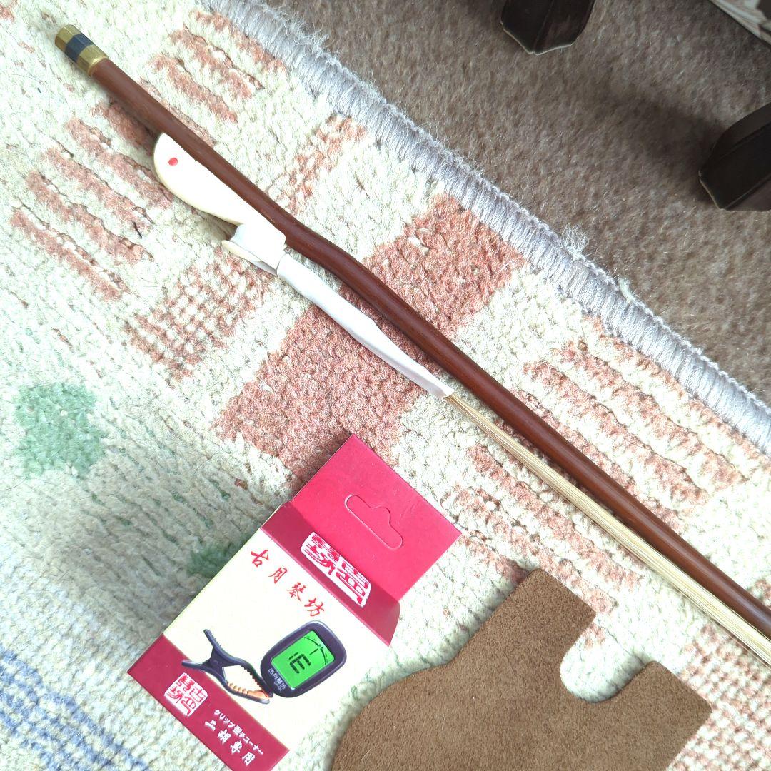 胡涵柔製作 16 未使用 明清老紅木 螺鈿二胡 龍、鳳凰