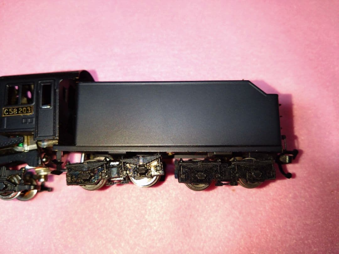 HOゲージ C58形 蒸機機関車 208号機　（金属製・宮沢模型製) 中古品