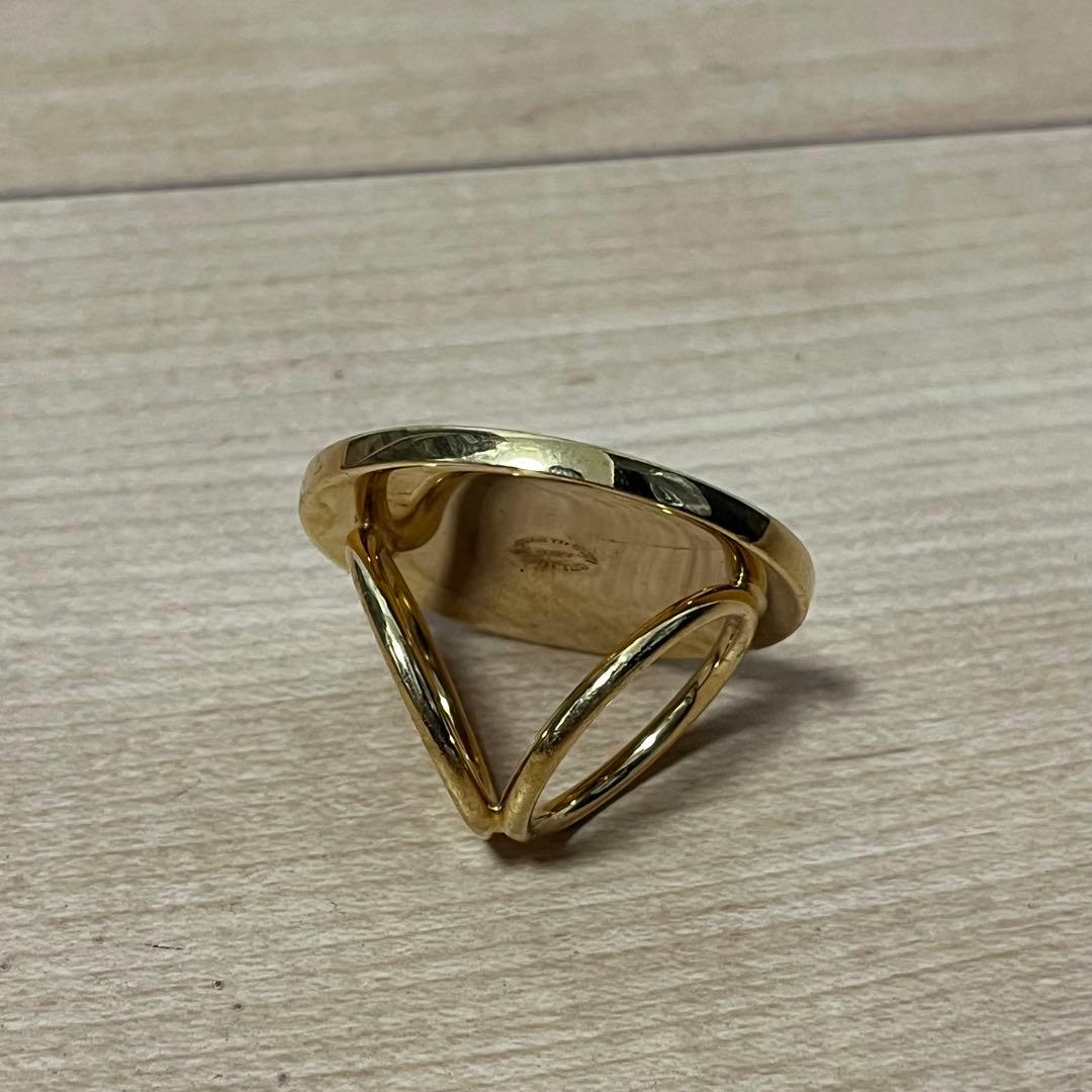 ✨️未使用級✨️ CELINE スカーフリング トリオンフ ブラック ゴールド