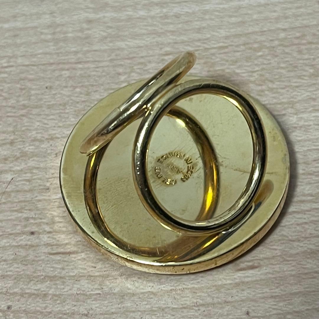 ✨️未使用級✨️ CELINE スカーフリング トリオンフ ブラック ゴールド